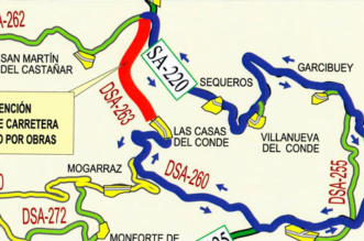 Corte de carreteras Casas del Conde