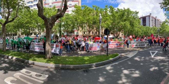 manifestacion transporte sanitario Valladolid