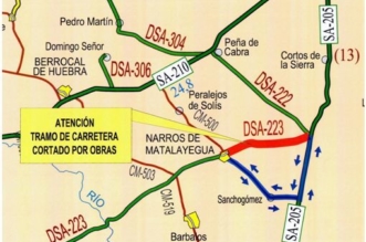 corte carretera Narros de Matalayegua
