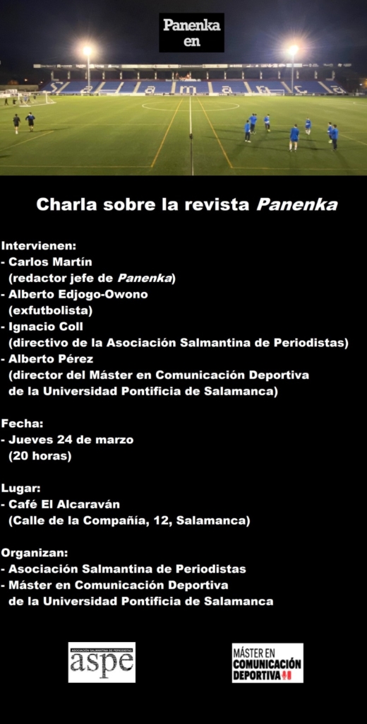 Charla revista Panenka ASPE y Master en Comunicacion Deportiva UPSA