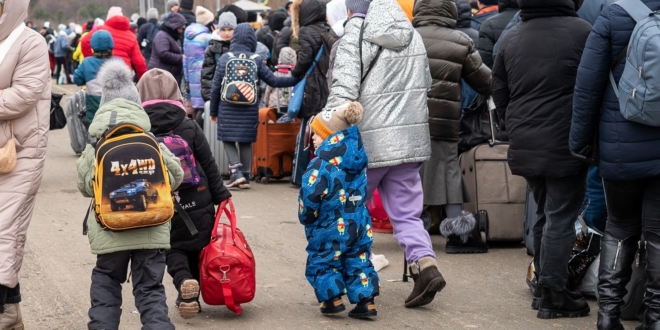 refugiados Ucrania ninos escolares