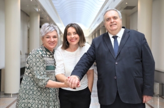 Elena Diego Donelia Roldan y Txema Oleaga ponentes socialistas en el proyecto de Ley Organica de garntia integral de la ley de libertad sexual