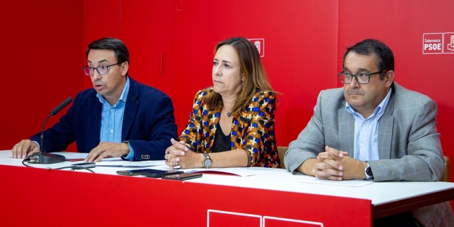 Fernando Pablos Rosa Rubio y Juan Luis Cepa. PSOE