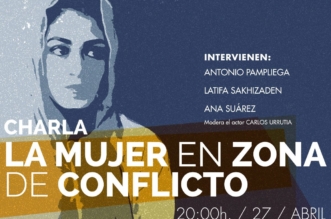 Cartel La mujer en zona de conflicto