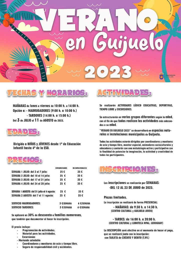 FOLLETO VERANO EN GUIJUELO 2023