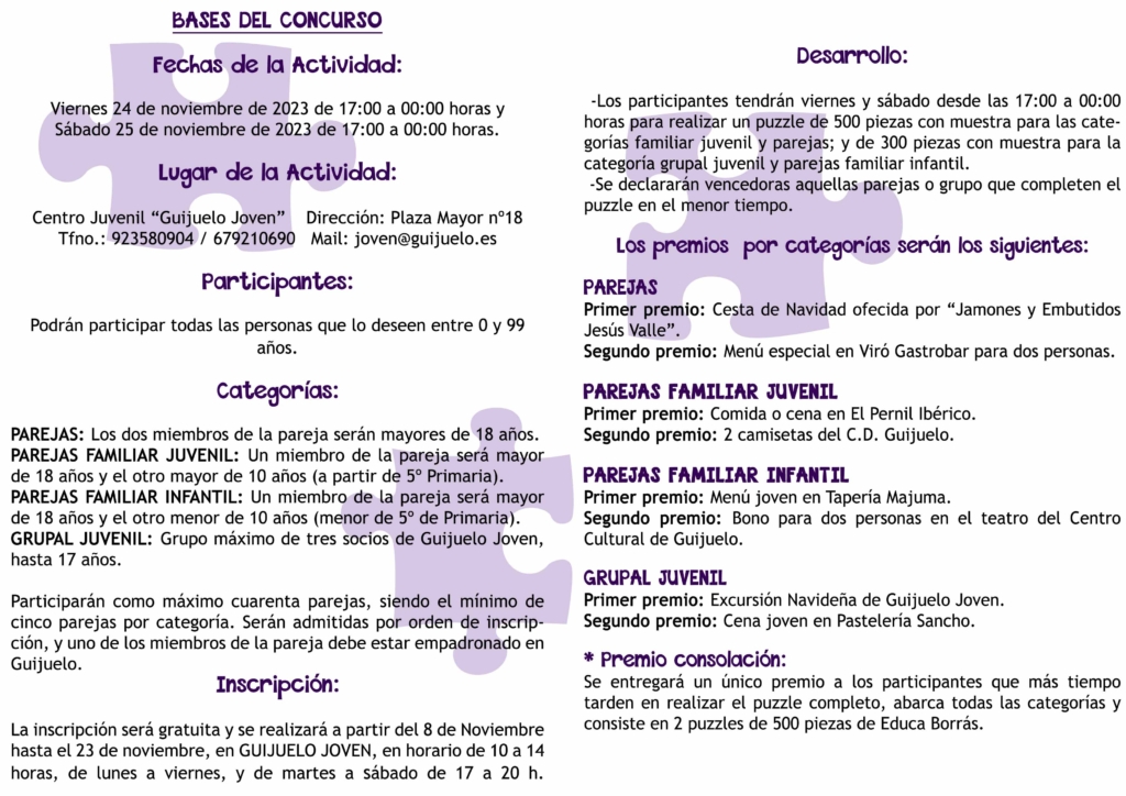 Concurso de Puzzles
